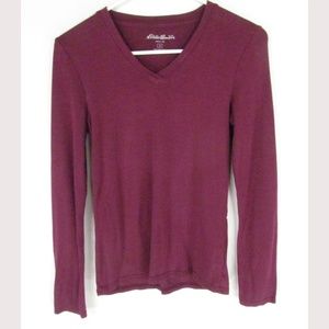 Eddie Bauer Pullover Shirt Size S Maroon
